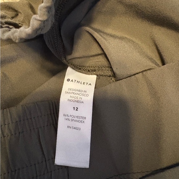 Athleta Brooklyn Textured Jogger Olive Green, Size 12 - Picture 14 of 15